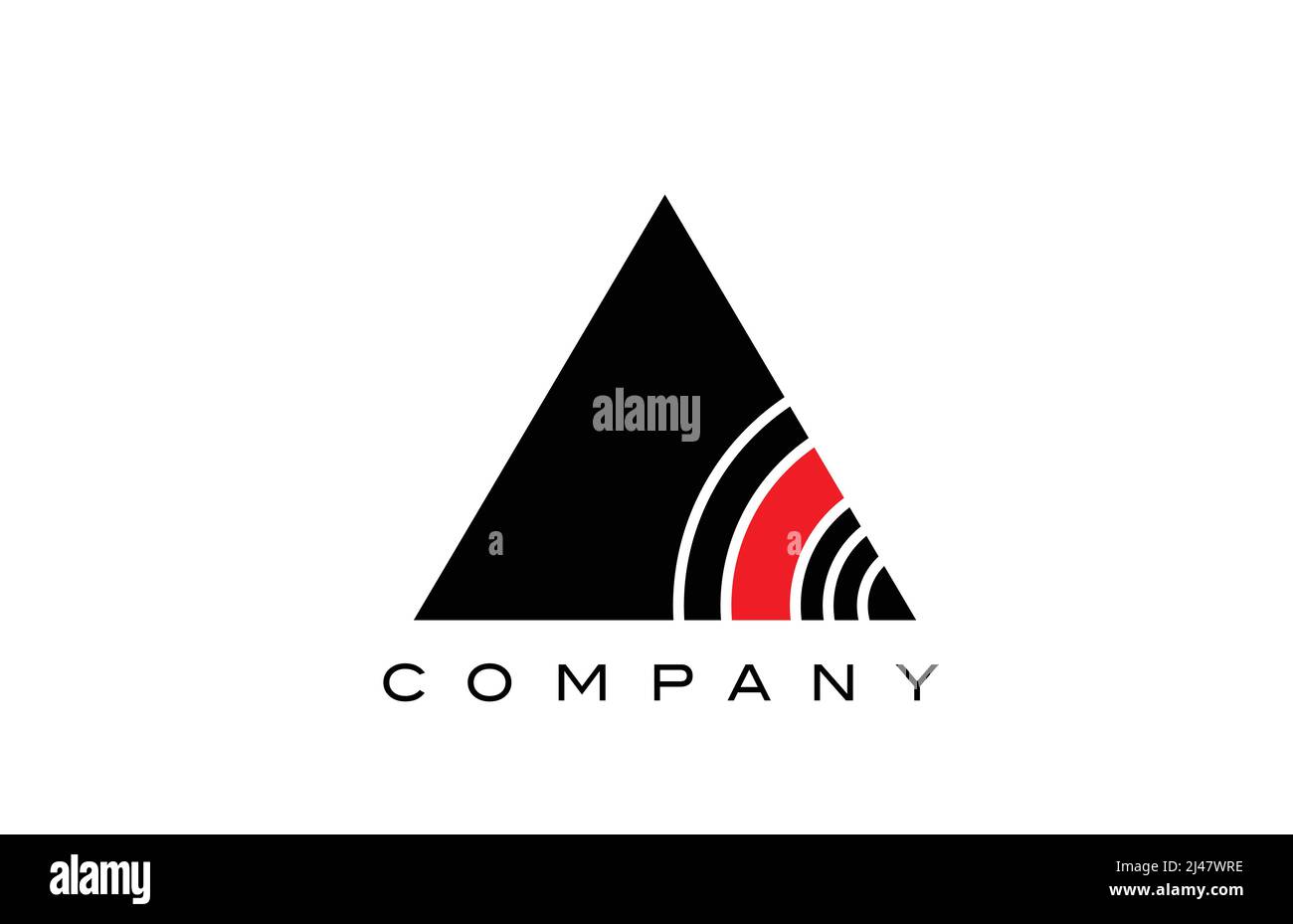 A black and red geometric alphabet letter logo icon design. Creative ...