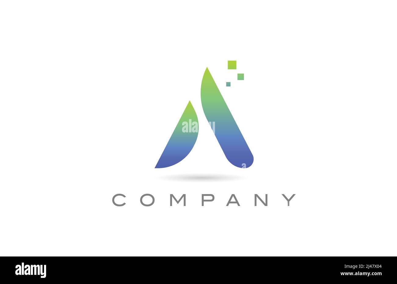 A green alphabet letter logo icon. Creative design template for company ...