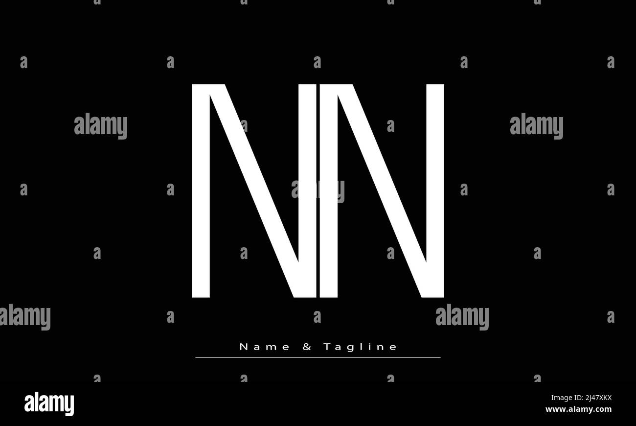 Alphabet letters Initials Monogram logo NN Stock Vector