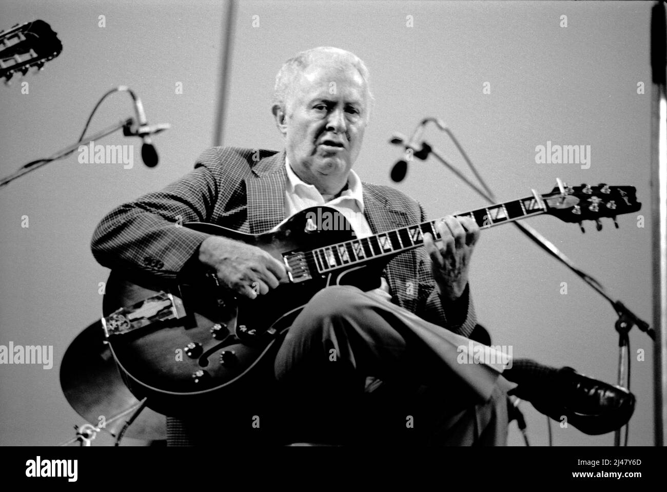 American jazz guitarist Herb Ellis performng at the 1982 Capital Radio