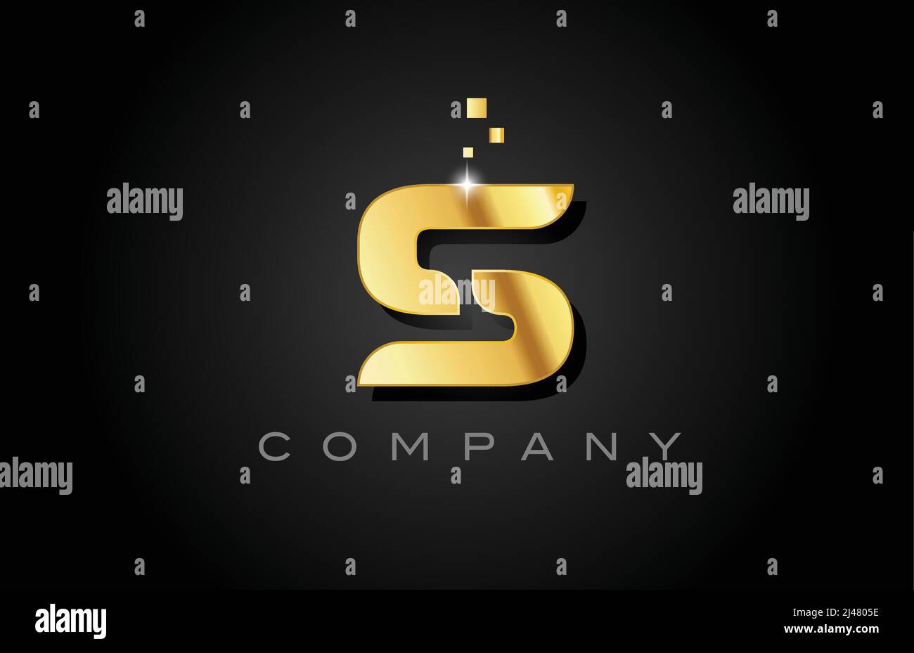 metal gold S alphabet letter logo icon design. Creative template for ...