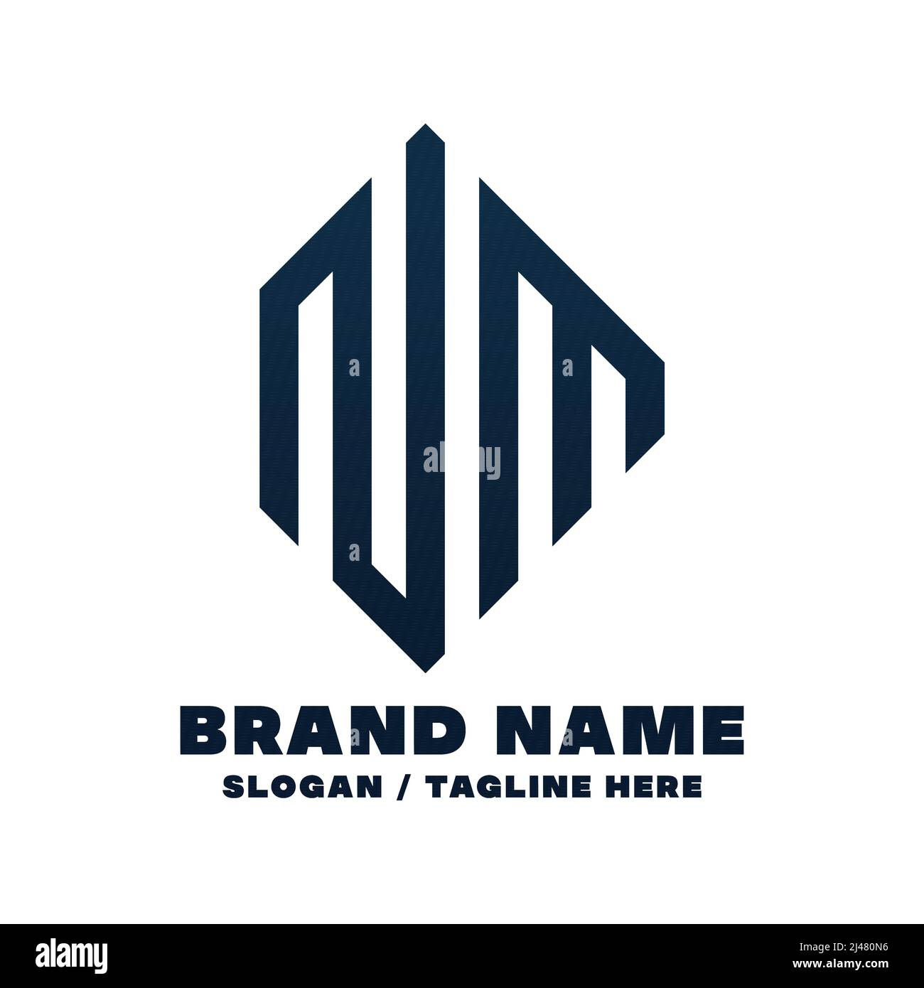 Letter NM logo design template. This logo is very suitable for any kind