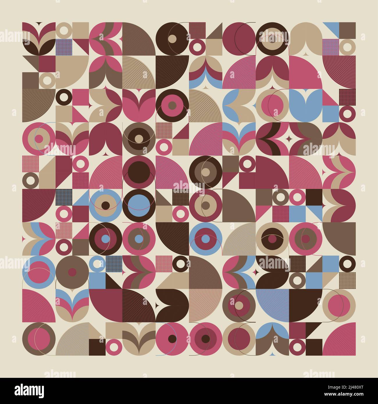 Decorative Art inspired by Mid Century movement design made with
