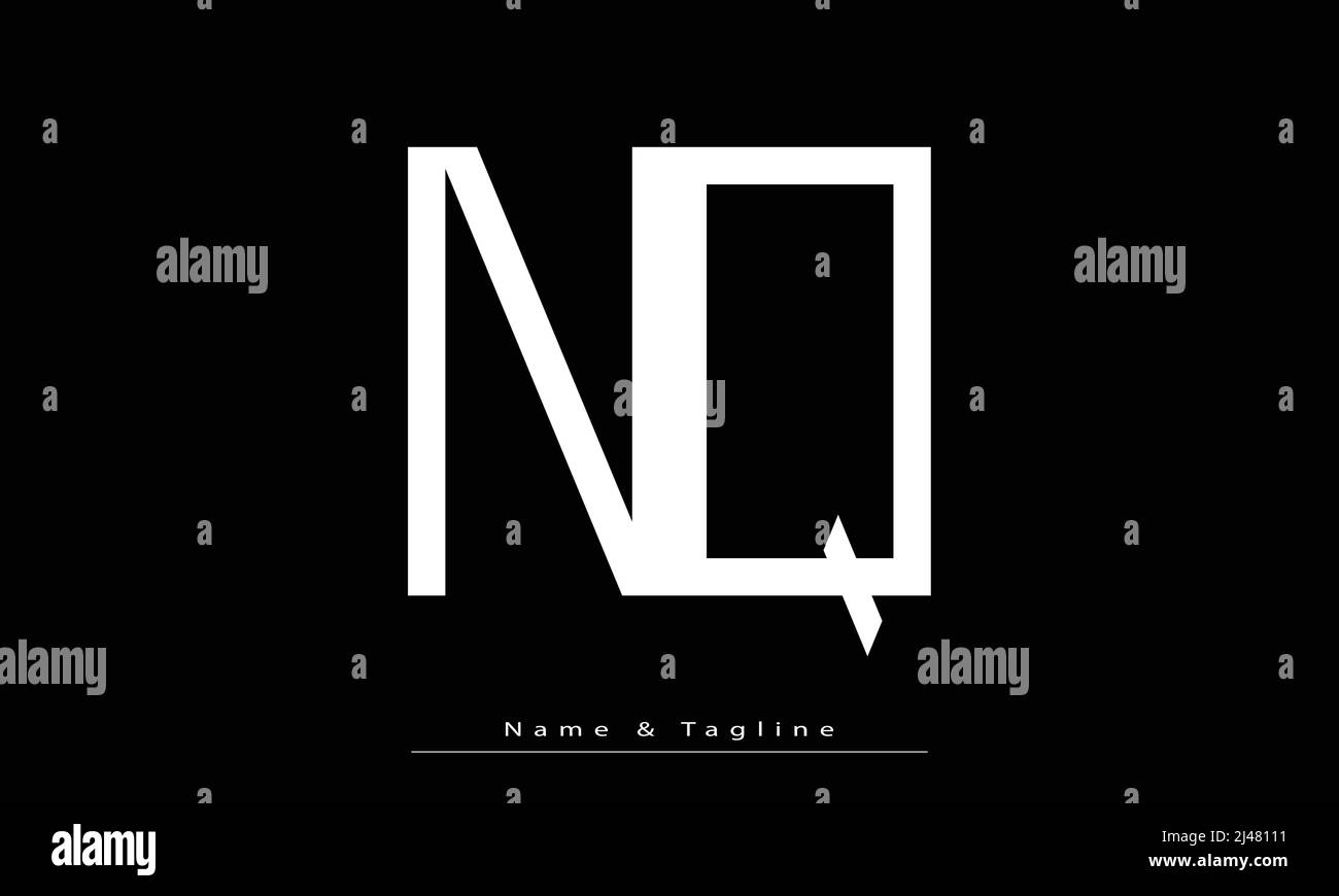Alphabet letters Initials Monogram logo NQ , QN Stock Vector