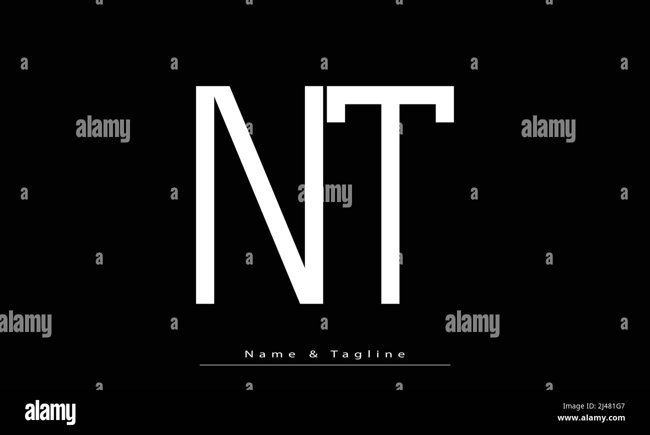 Alphabet letters Initials Monogram logo NT , TN Stock Vector