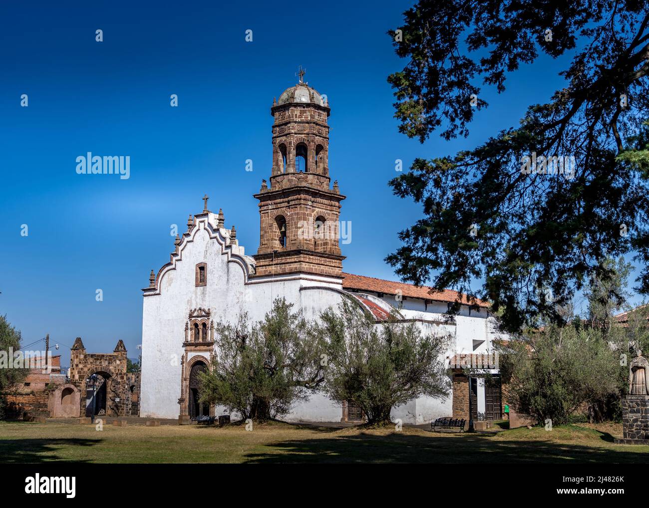 Church dome in Tzintzuntzan, Mexico