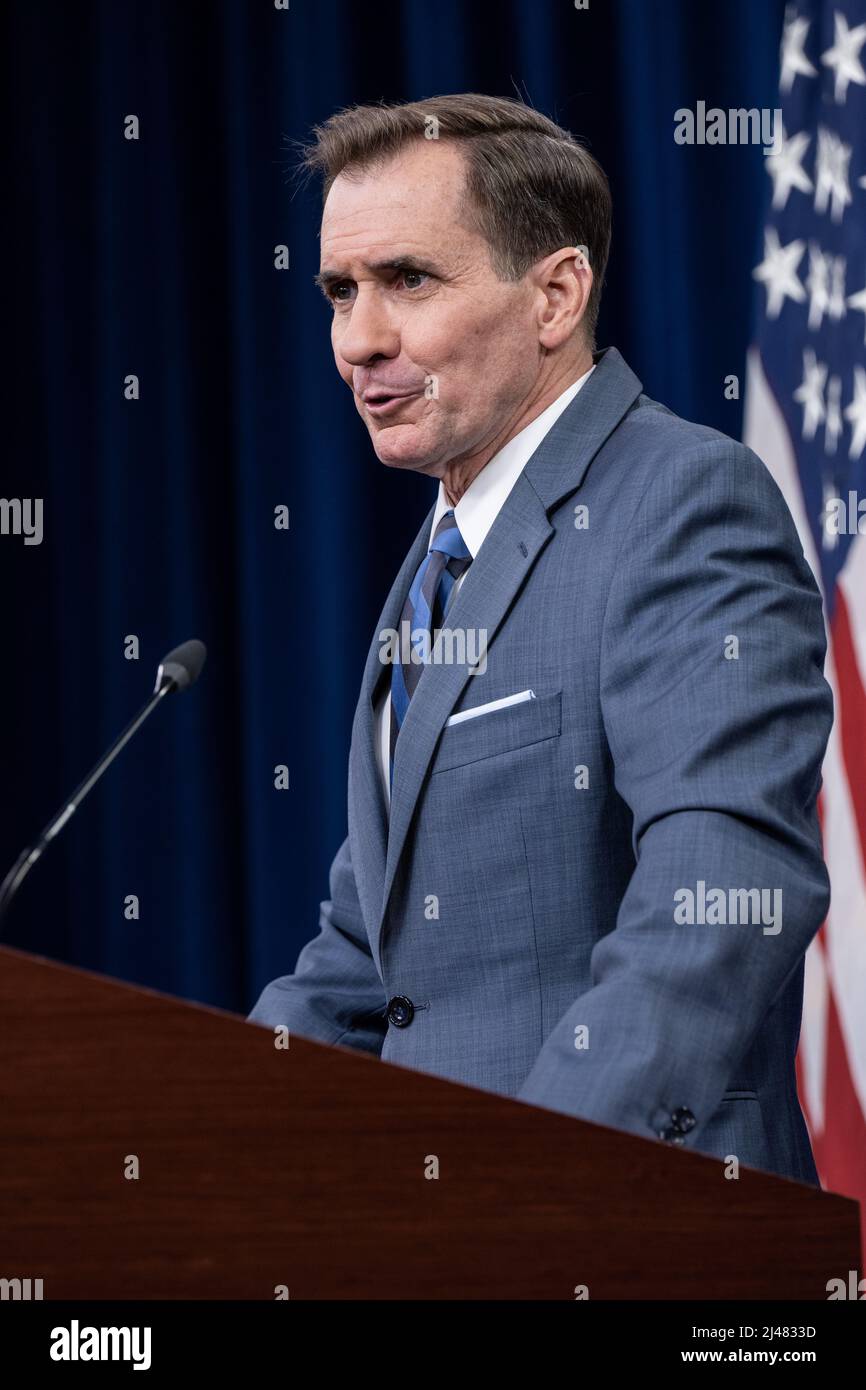 Pentagon Press Secretary John F. Kirby holds a press briefing, the