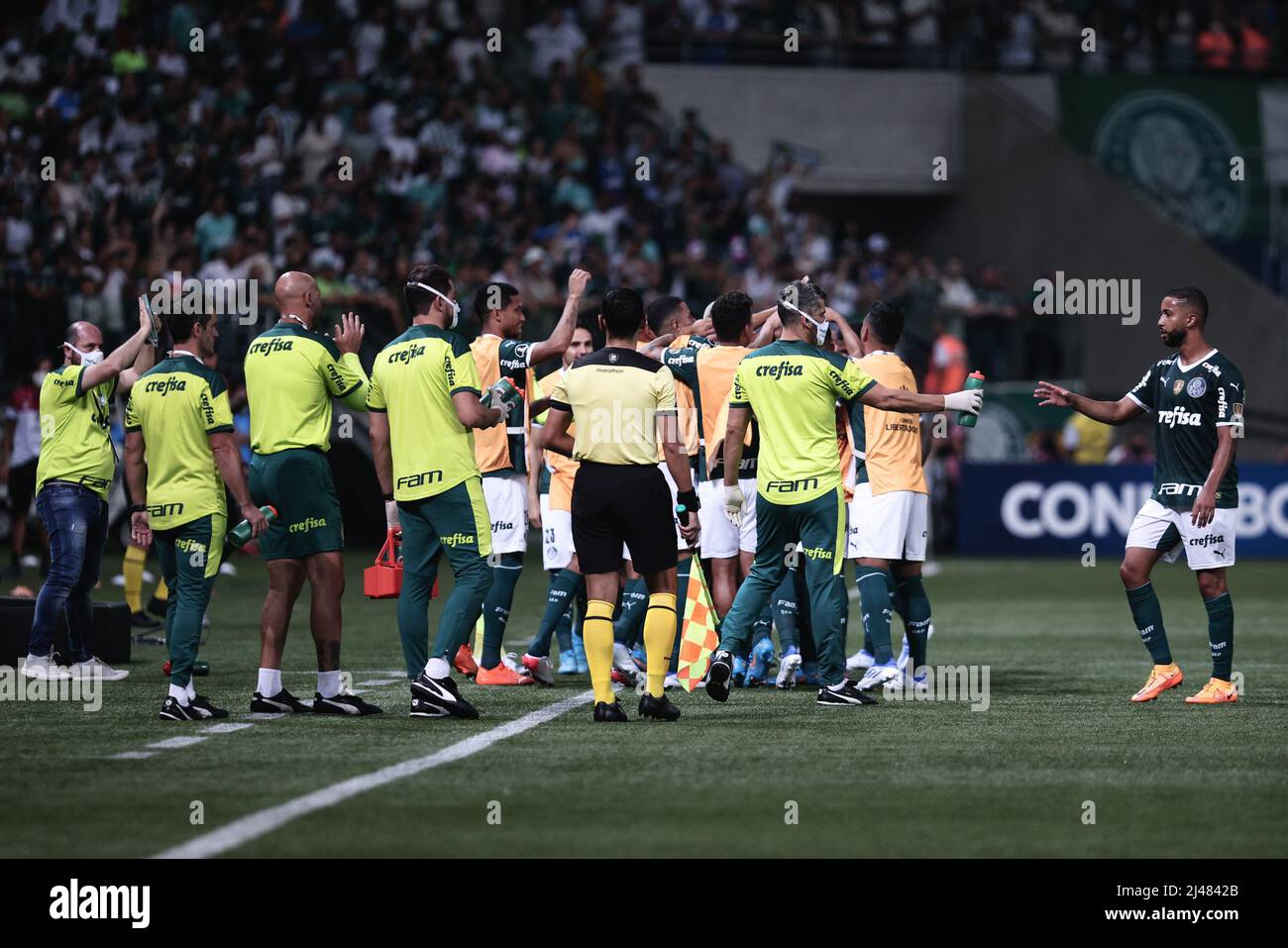 Sao Paulo, Sao Paulo, Brasil. 12th Apr, 2022. Libertadores Soccer