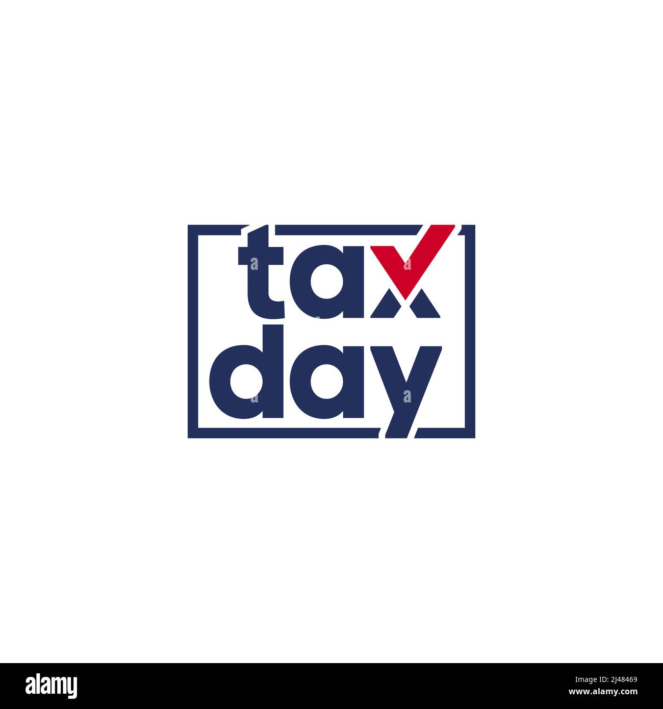 Tax Day design vector isolated on white background Stock Vector Image