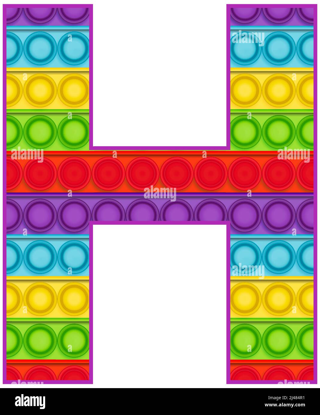Premium Vector  Letter l. rainbow colored letters in the form of a popular  children's game pop it. bright letters on a white background. bright  letters on a white background.