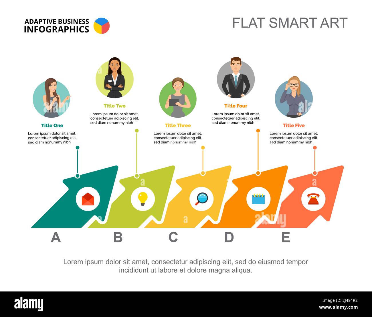 Creative business team slide template. Business data. Graph, chart, design. Creative concept for infographic, report. Can be used for topics like comp Stock Vector