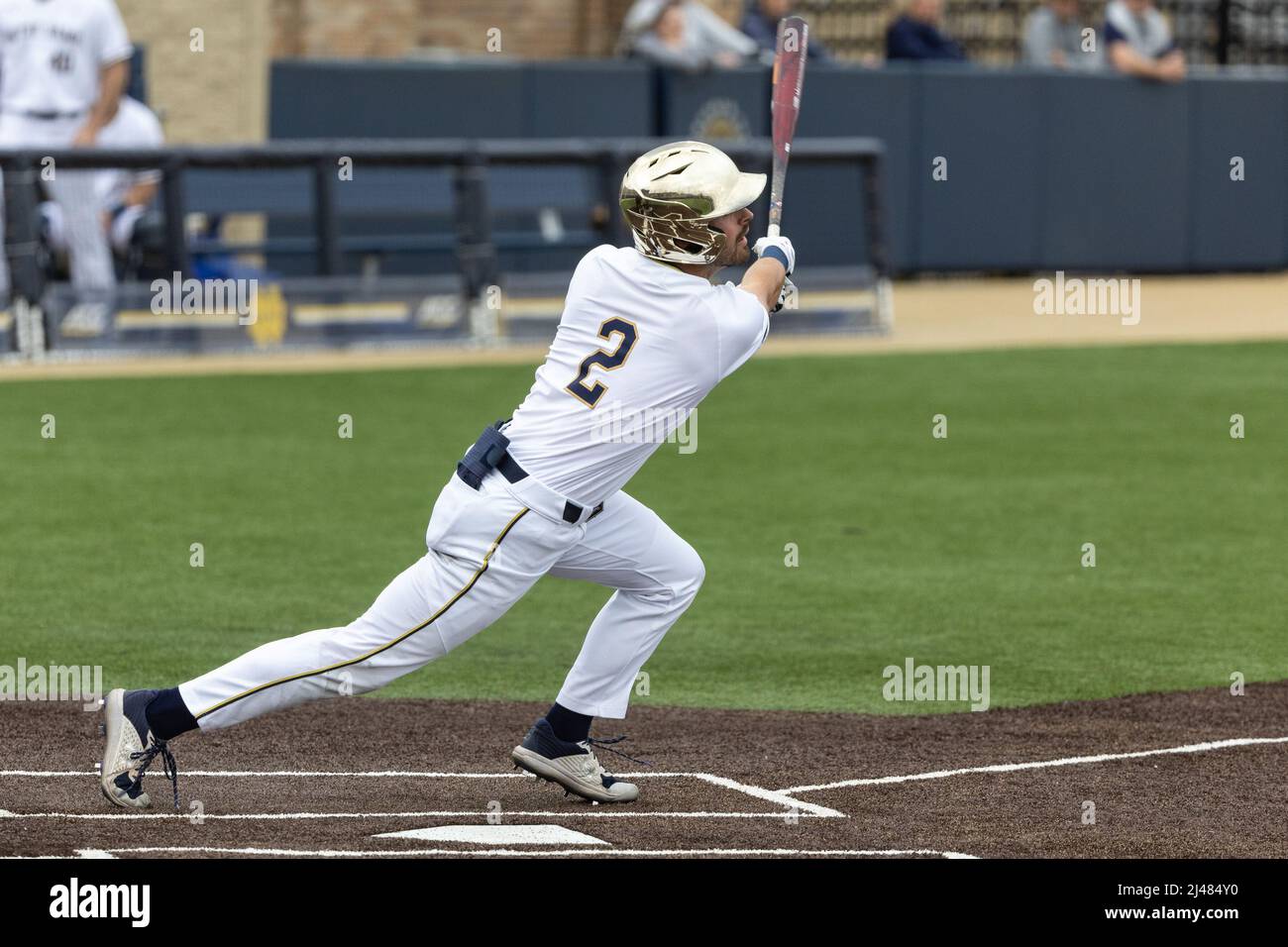 South Bend, Indiana, USA. 12th Apr, 2022. Notre Dame outfielder Spencer ...