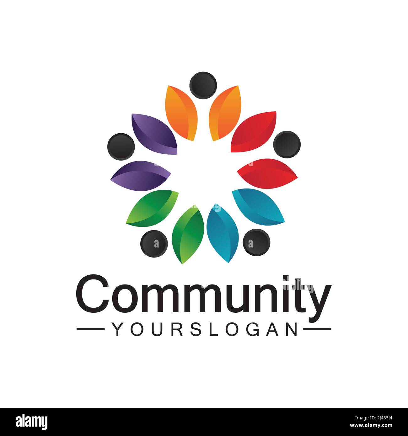 Community Logo Design Template for Teams or Groups.network and social ...