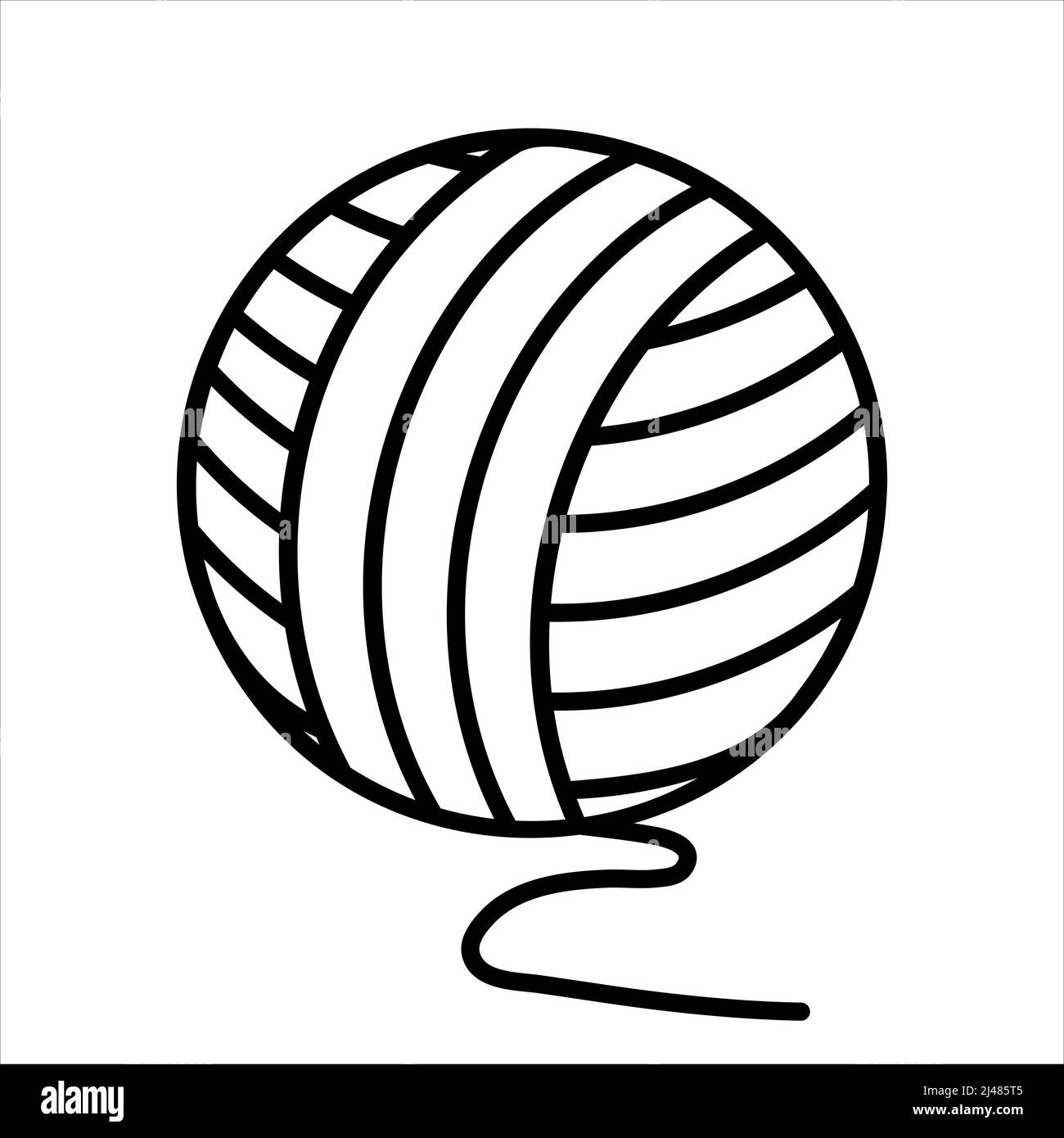 Ball of yarn line icon. Symbol for website design, logo, app, UI