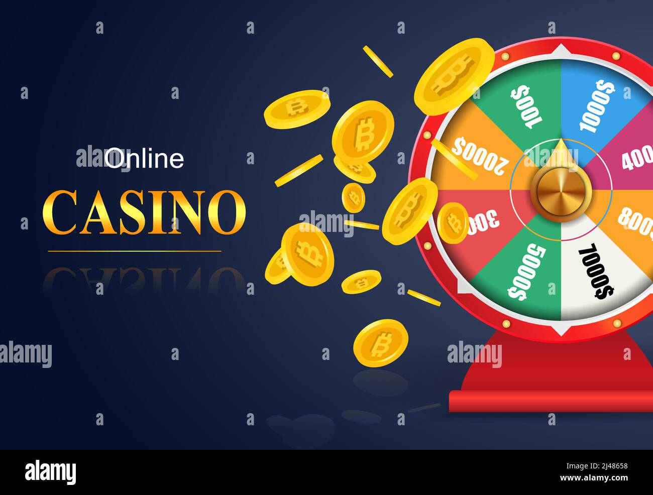 Premium Vector  Casino online play now slots golden coins, casino