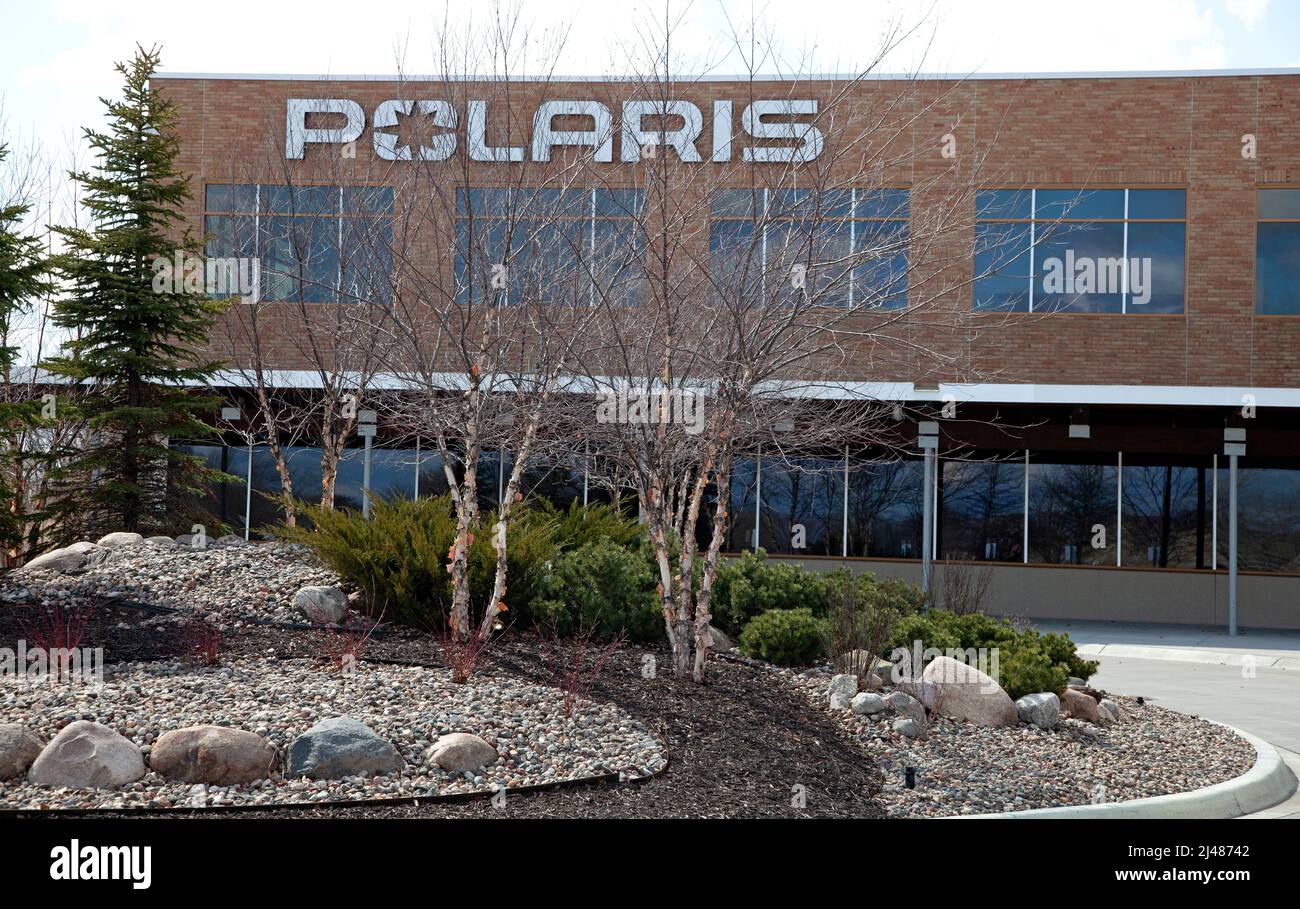 Lovely terraced Polaris Inc. Global Headquarters for manufacturing snowmobiles and off-road vehicles. Medina Minnesota MN USA Stock Photo