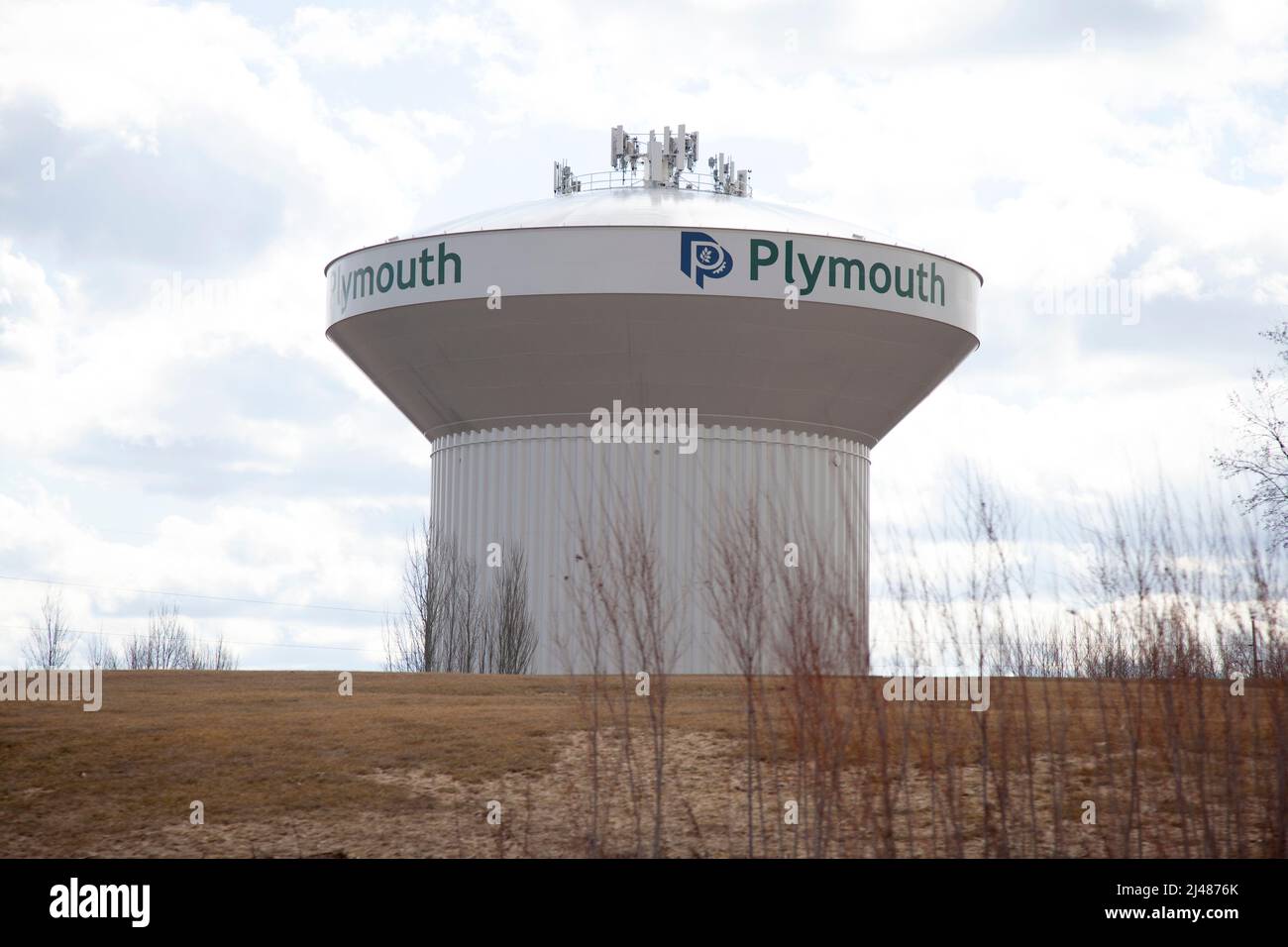 Plymouth water tower. Plymouth Minnesota MN USA Stock Photo