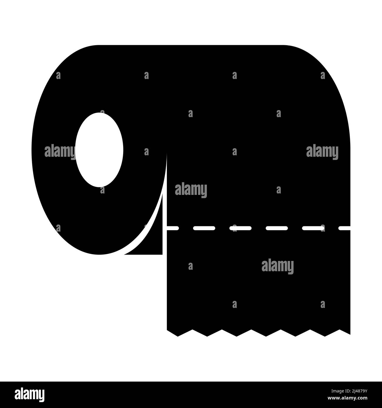 Toilet tissue paper roll icon. Vector illustration isolated on white