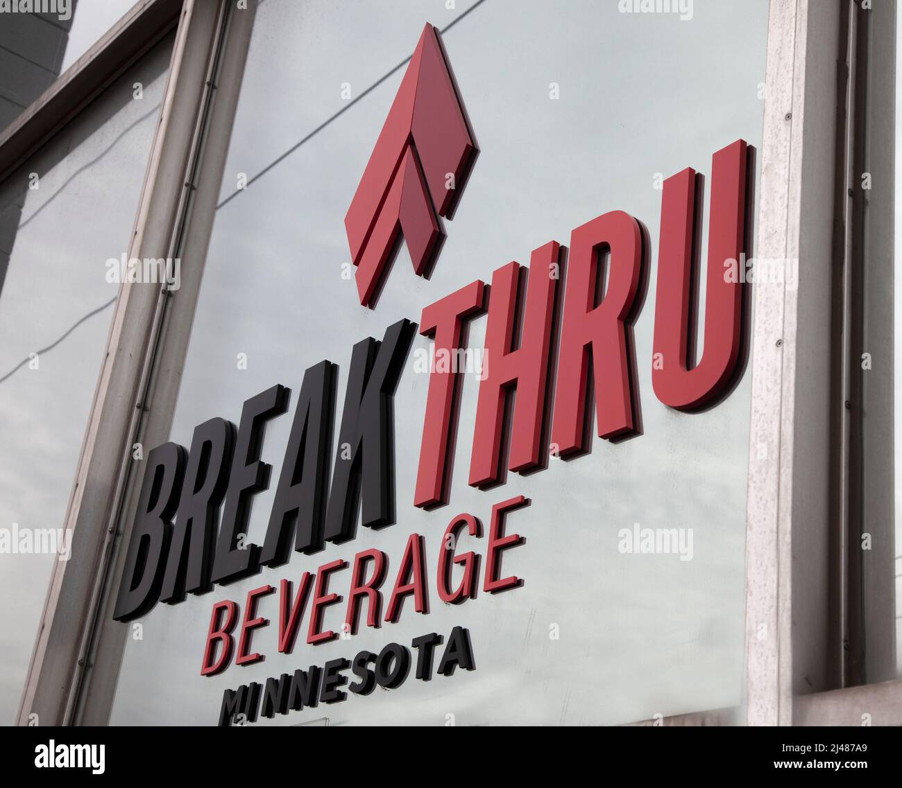 Entrance into Breakthru Beverage wholesale alcohol distribution business to restaurants and bars. St Paul Minnesota MN USA Stock Photo