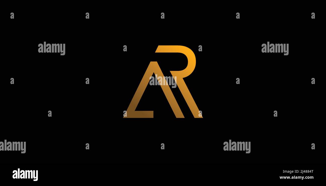 Unique and modern AR initials logo design 1 Stock Vector