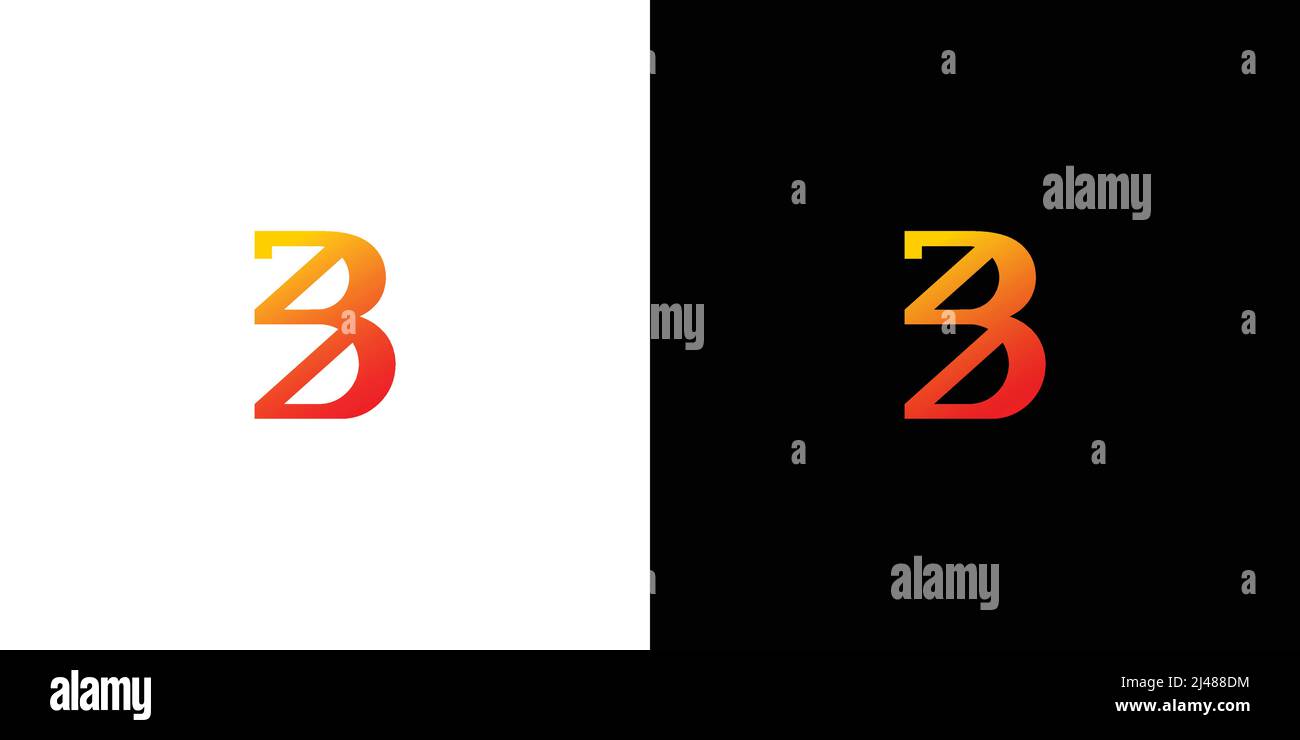 Modern and unique letter B initials logo design 6 Stock Vector Image ...