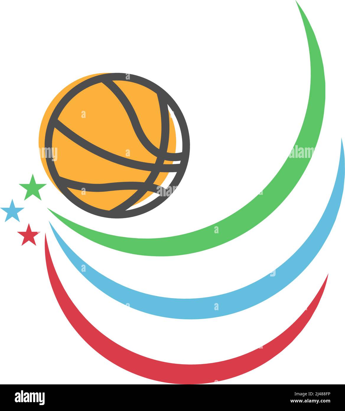 Basketball icon logo design illustration template vector Stock Vector