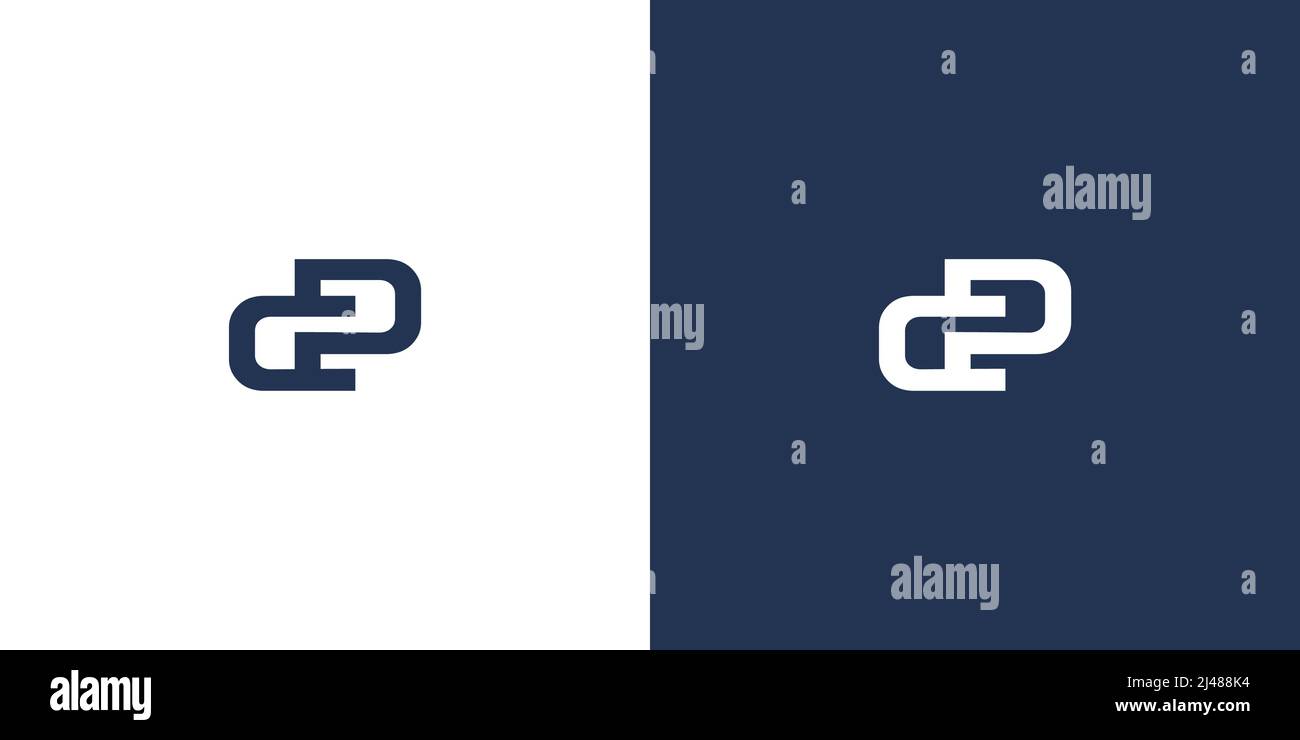 Strong and modern CP initials logo design Stock Vector