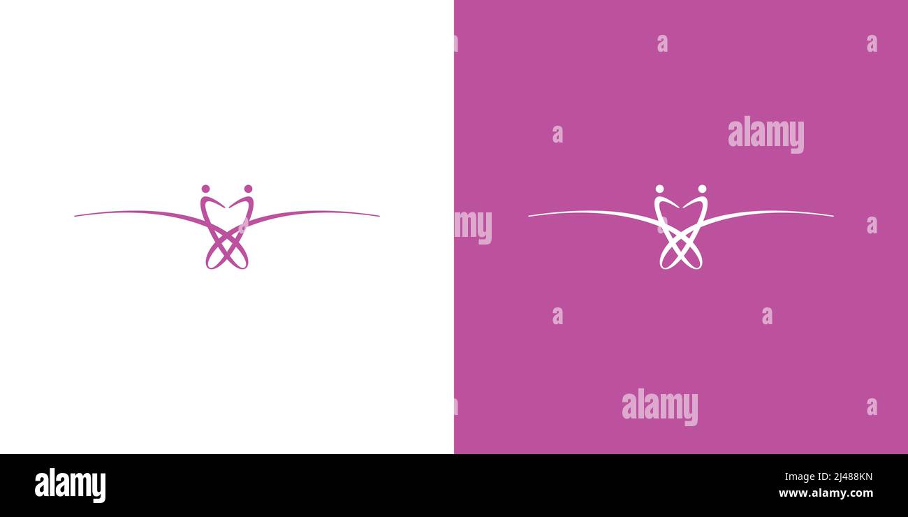 Unique and modern friendship logo design Stock Vector