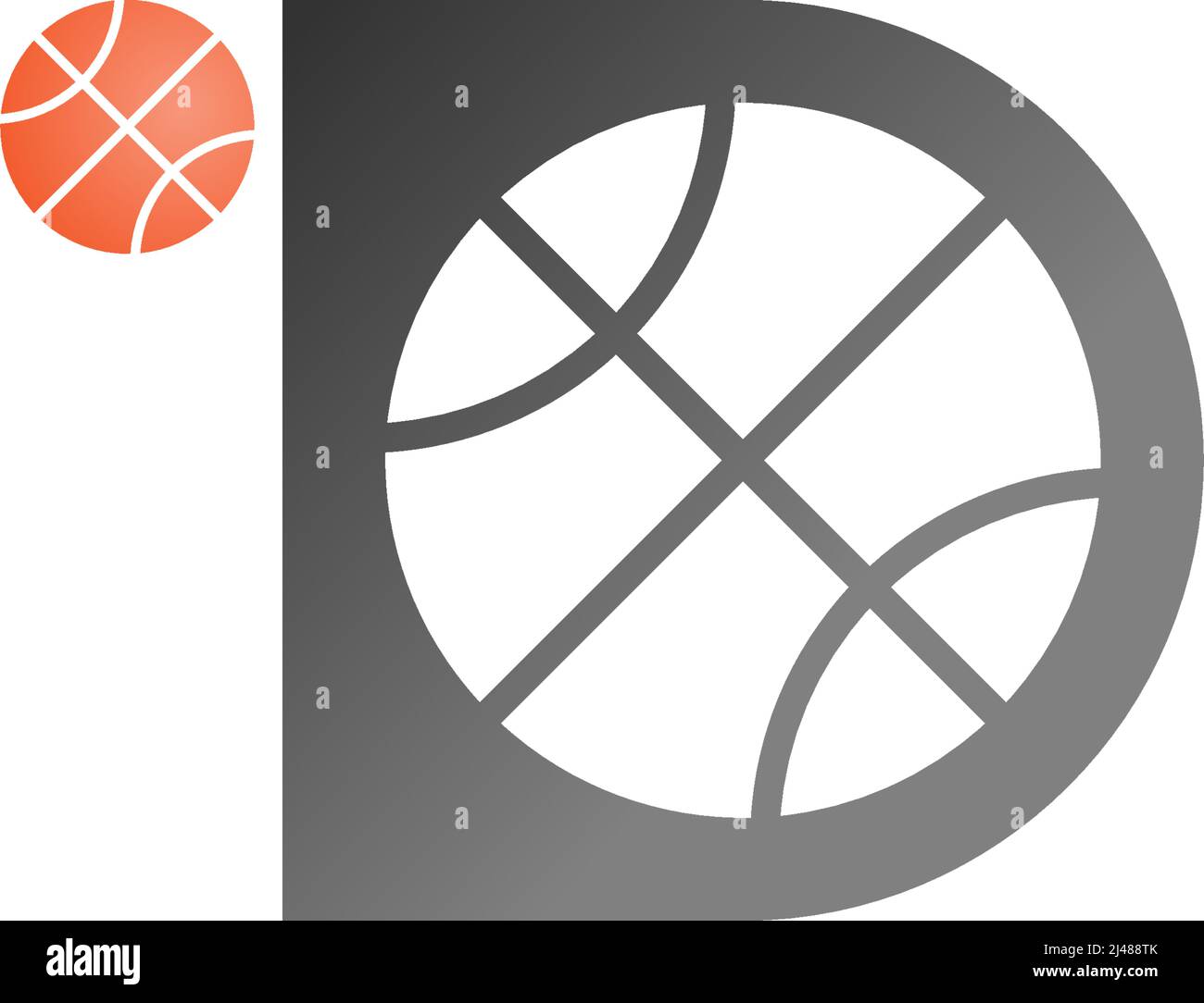 Basketball icon logo design illustration template vector Stock Vector