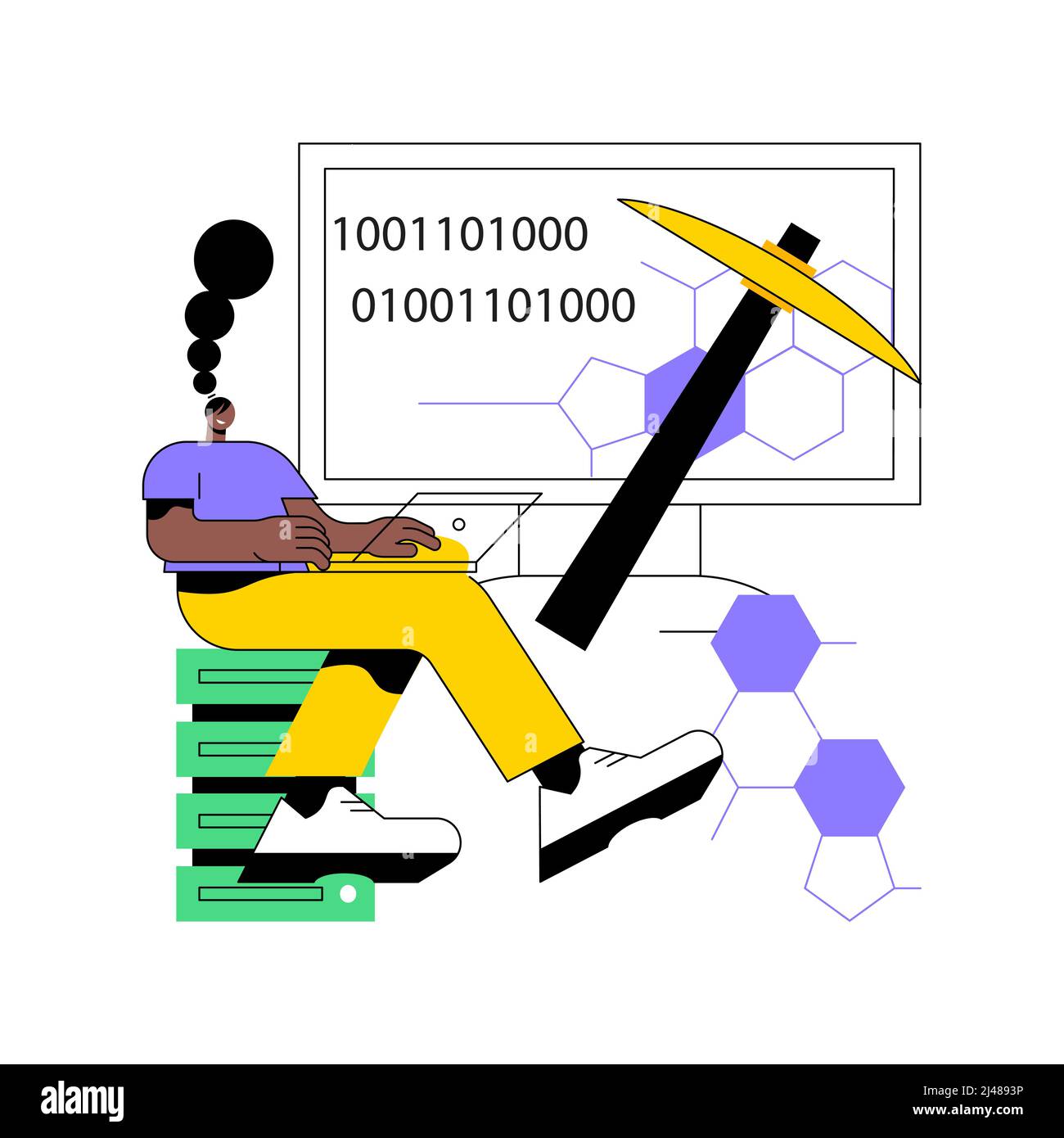 Data mining abstract concept vector illustration. Data examination ...