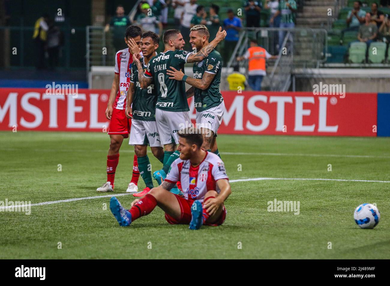 SP - Sao Paulo - 01/26/2022 - PAULISTA 2022, PALMEIRAS X PONTE PRETA - Rony  Palmeiras player celebrates his goal during a match against Ponte Preta at  the Arena Allianz Parque stadium