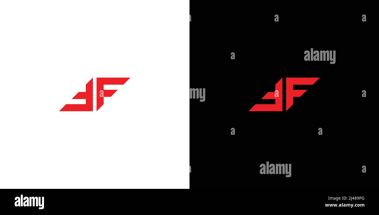 Unique and modern FF initials logo design Stock Vector
