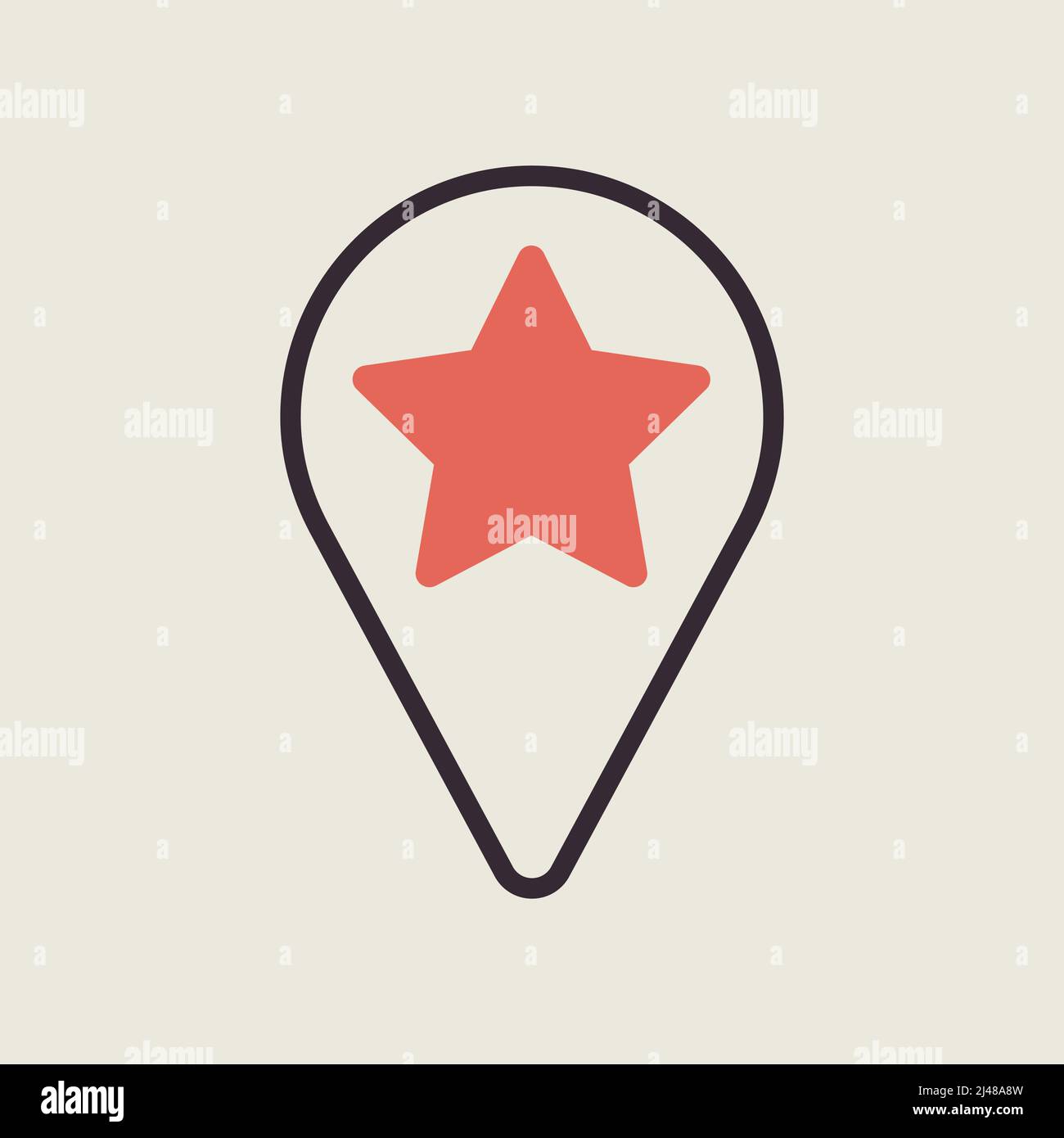 Star favorite pin map isolated icon. Map pointer. Map markers ...