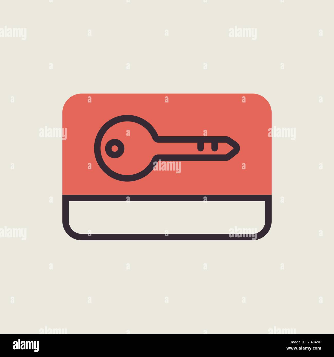Card key vector icon. Graph symbol for travel and tourism web site and ...