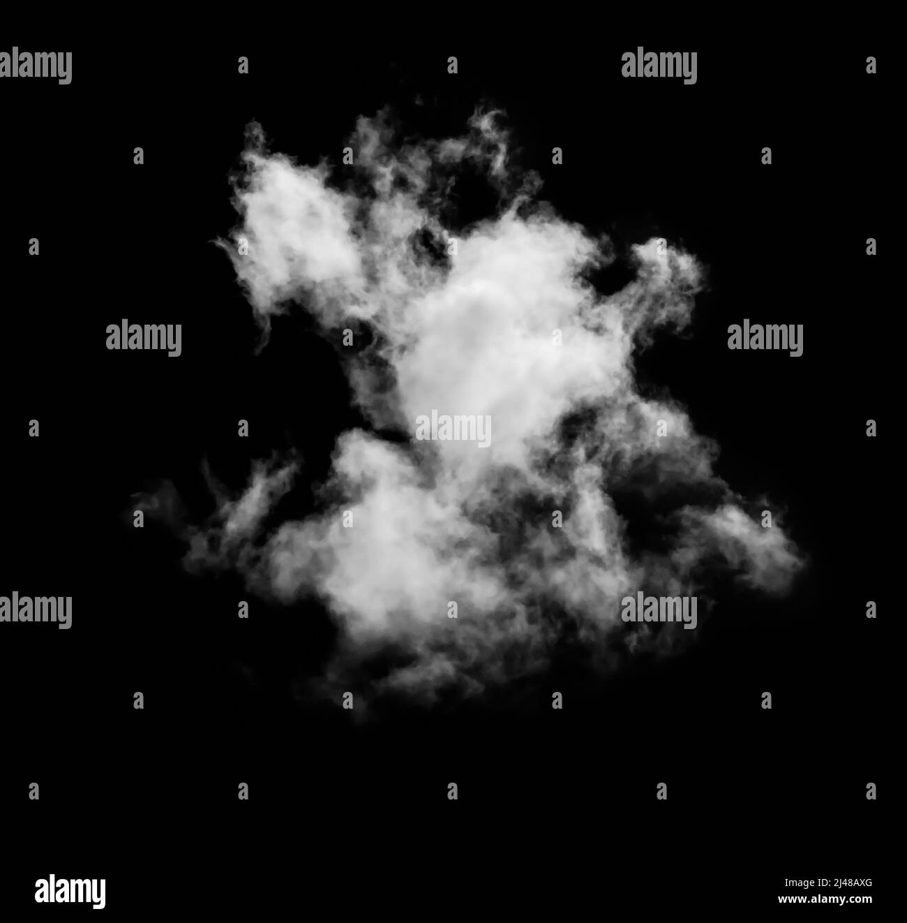 White Cloud Isolated on Black Background Stock Photo - Alamy