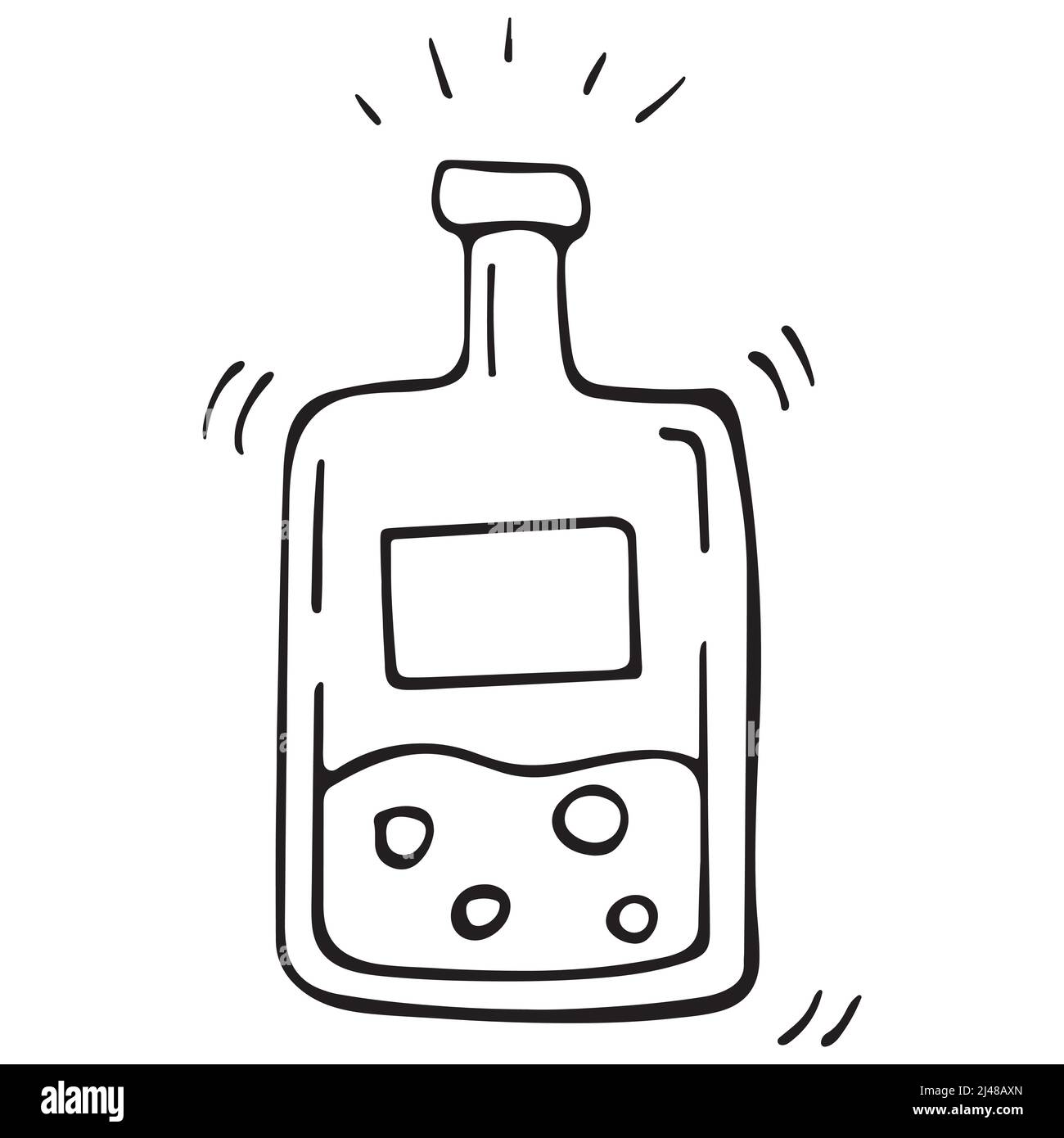 Bottle magic potion silhouette Black and White Stock Photos & Images ...
