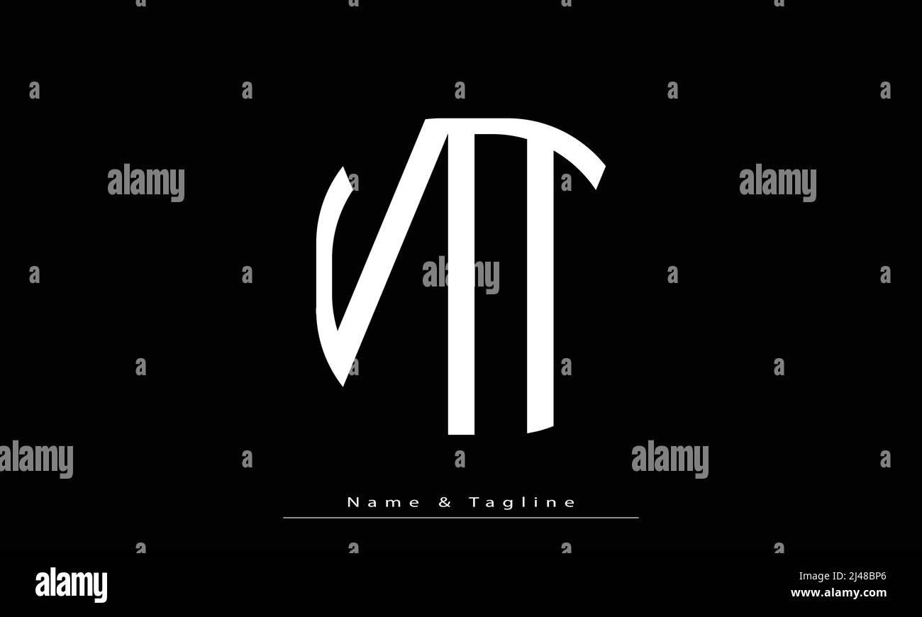 Alphabet letters Initials Monogram logo NT , TN Stock Vector