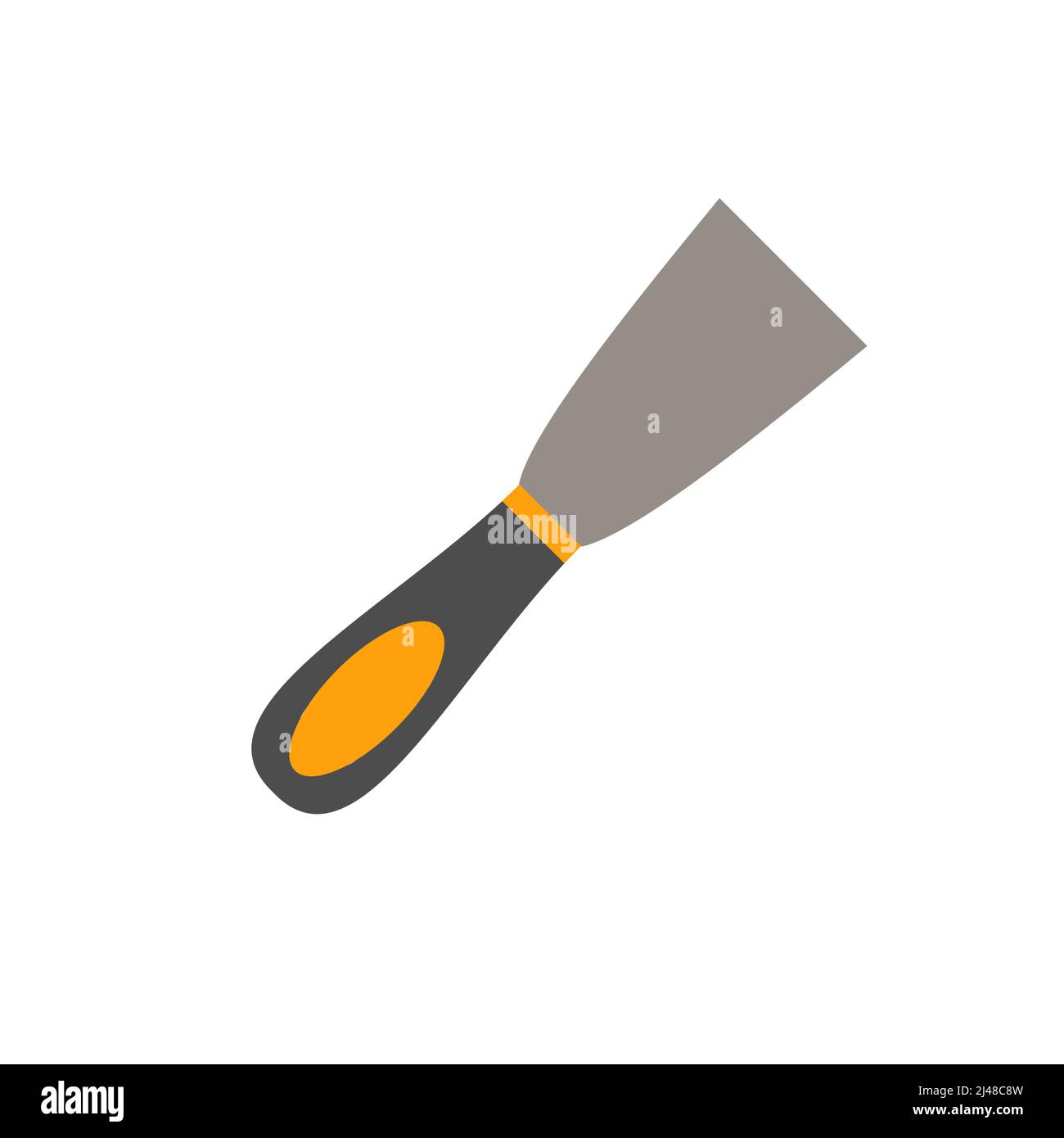Putty knife. Working tool Illustration in flat style. Eps 10 Stock Vector