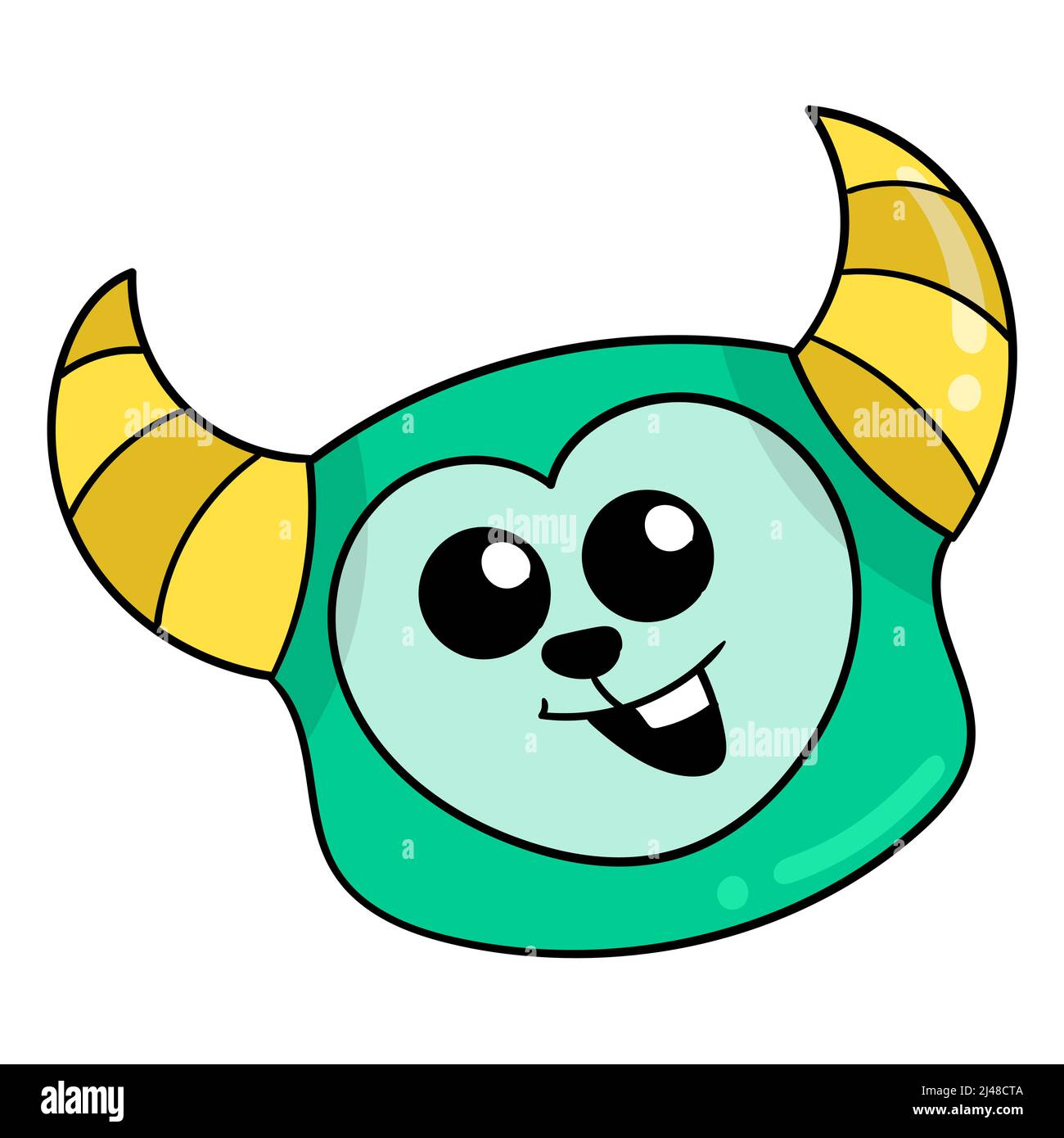 smiling face monster head Stock Vector Image & Art Alamy