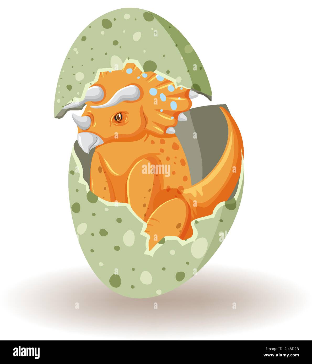Triceratops hatching from egg illustration Stock Vector Image & Art - Alamy