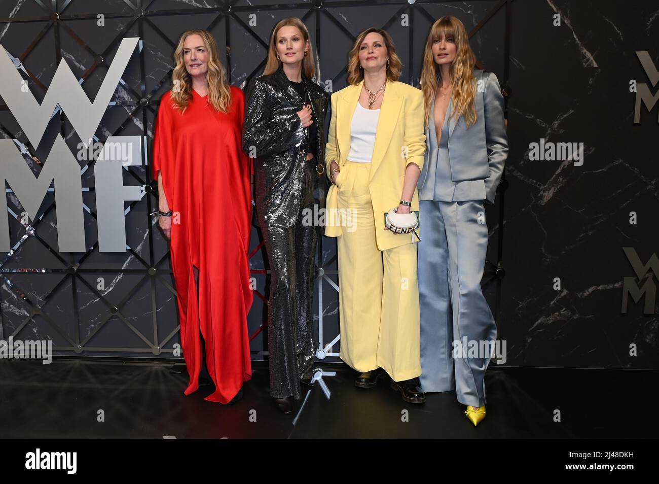Munich, Germany. 12th Apr, 2022. Models Tajana Patitz (f-l), Toni Garrn