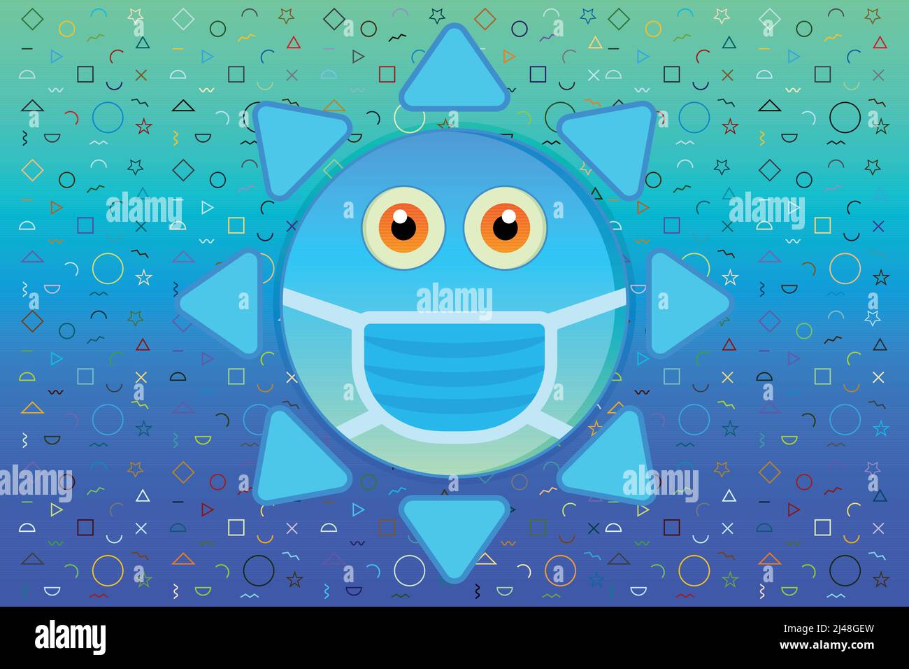 Cartoon mask emoji design artwork Stock Vector Image & Art Alamy