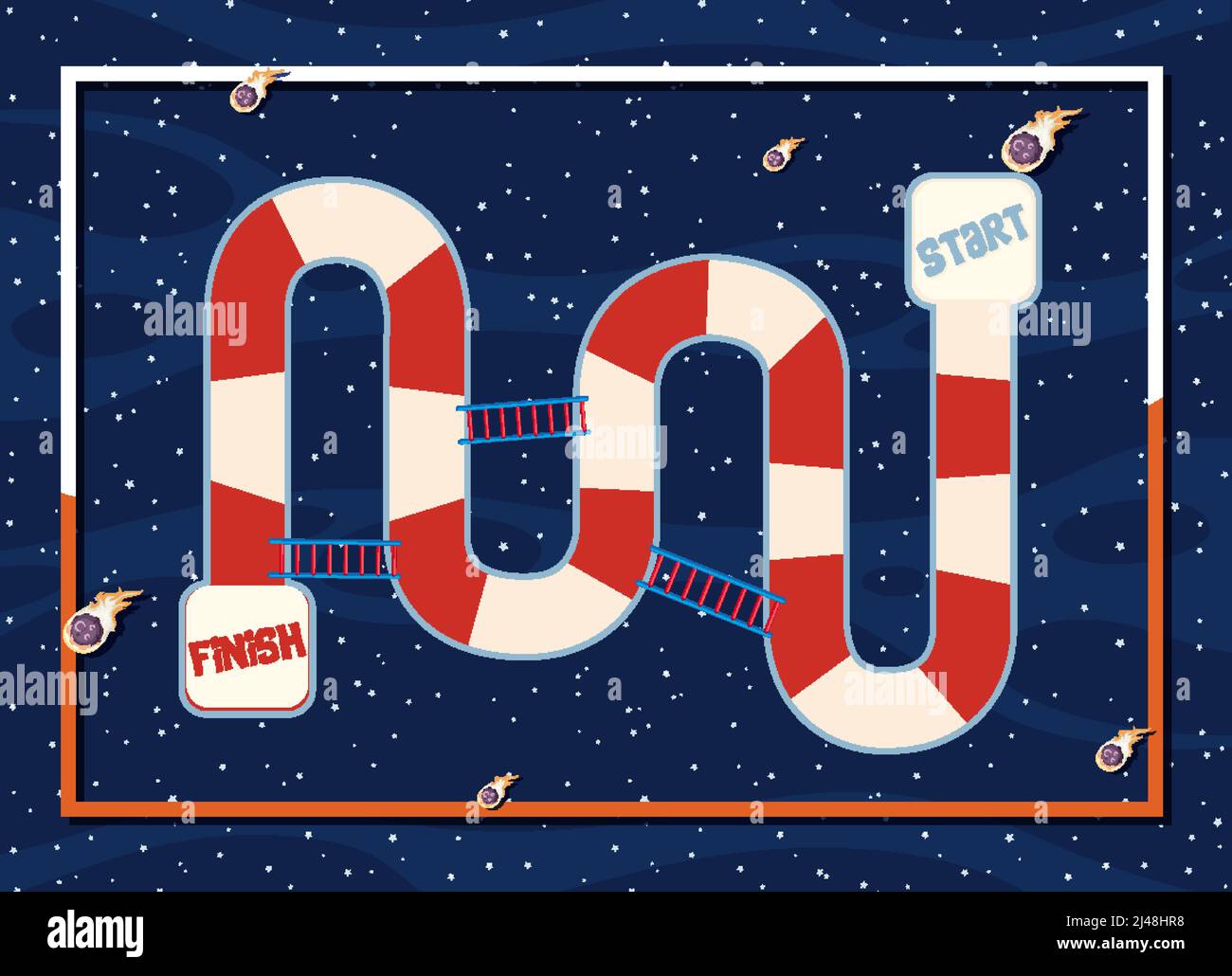 Game template with space theme background illustration Stock Vector ...