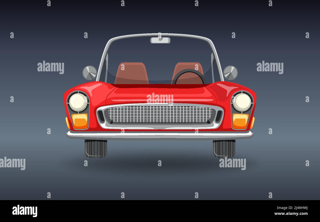 Classic car on gray background illustration Stock Vector Image & Art ...