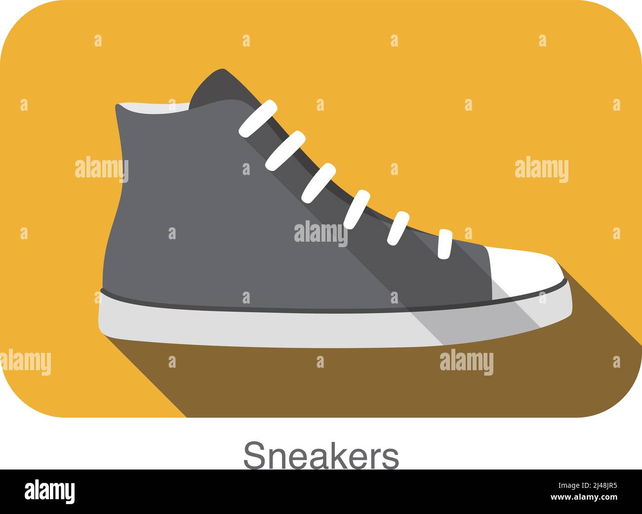 Old high heel style sport sneakers shoe vector illustration Stock Vector