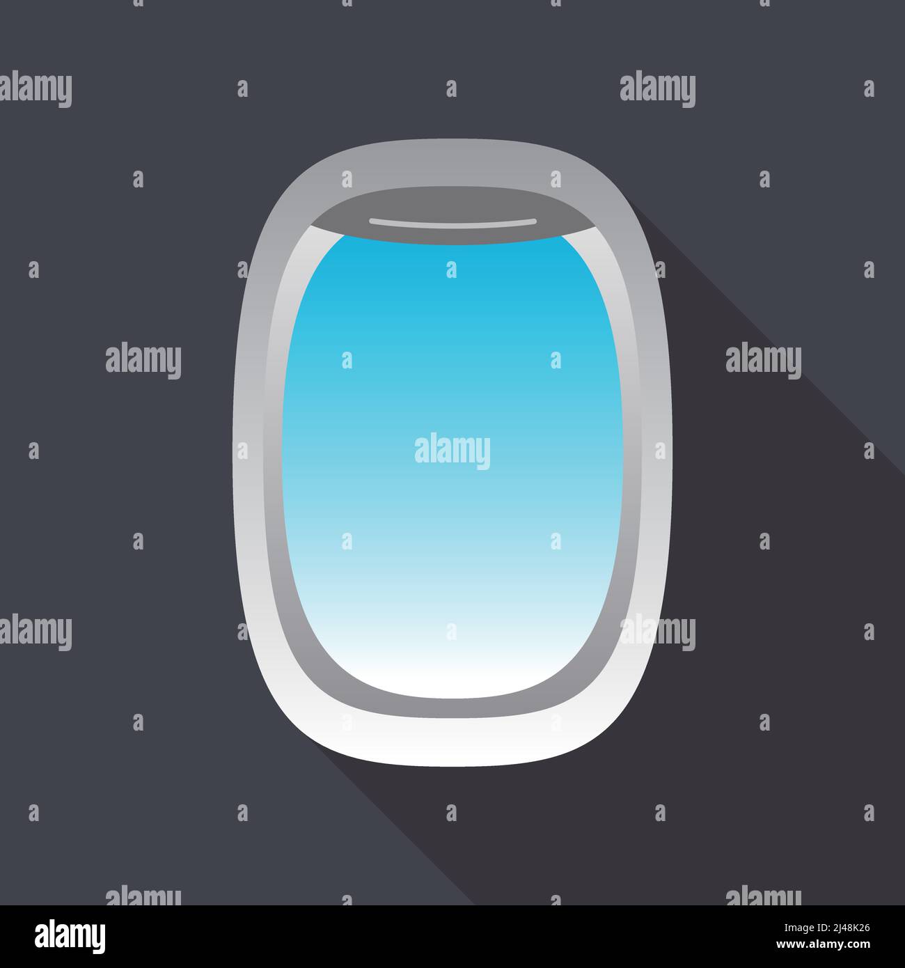 Plane window flat icon design vector illustration Stock Vector