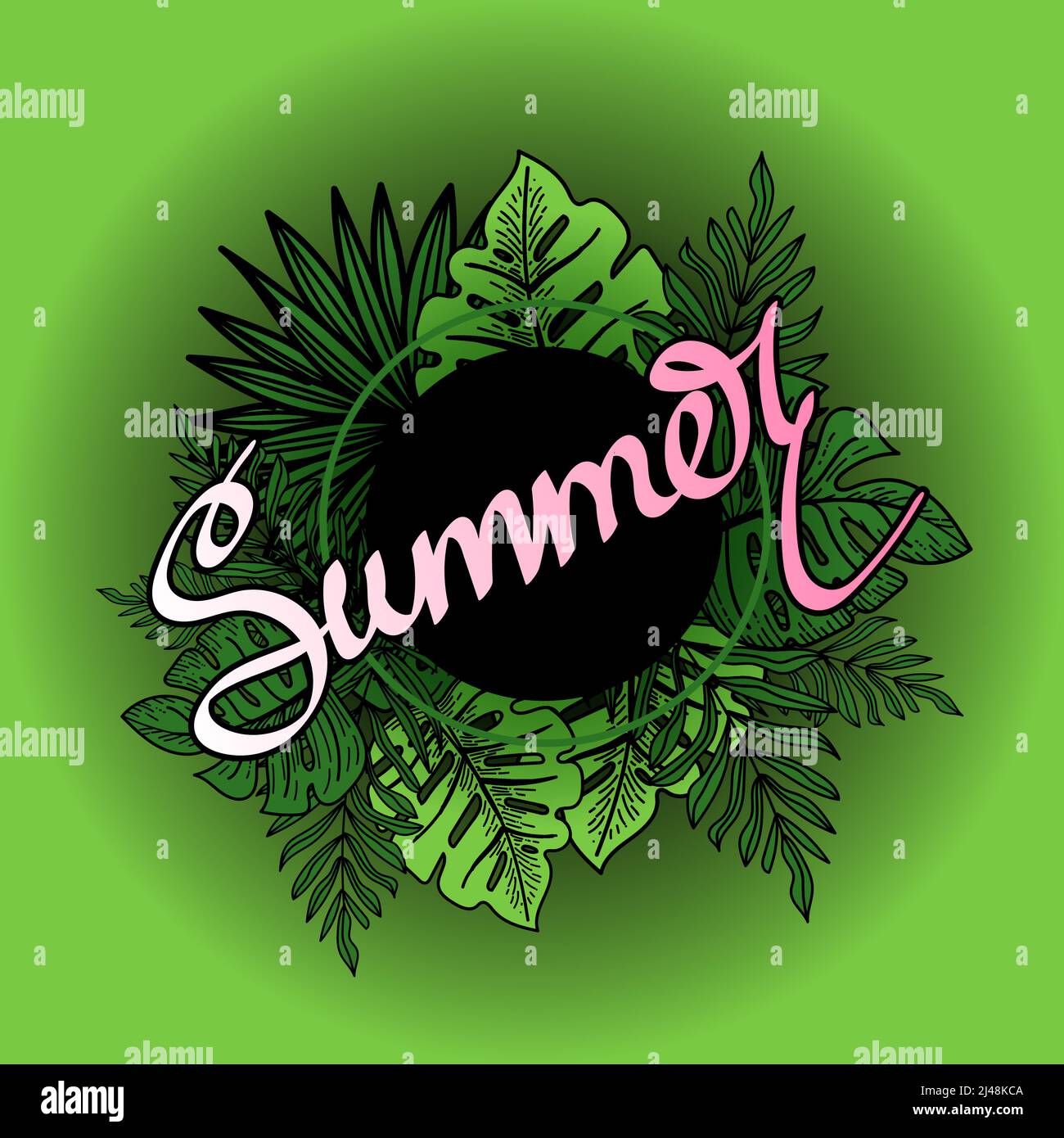 Summer Lette Lette vector vectors hi-res stock photography and images - Alamy