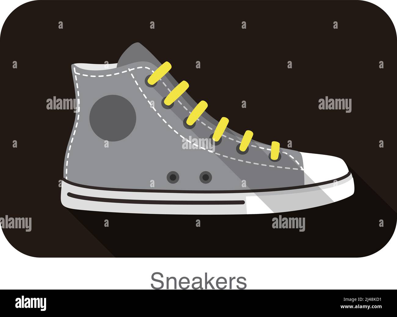 Old high heel style sport sneakers shoe vector illustration Stock Vector