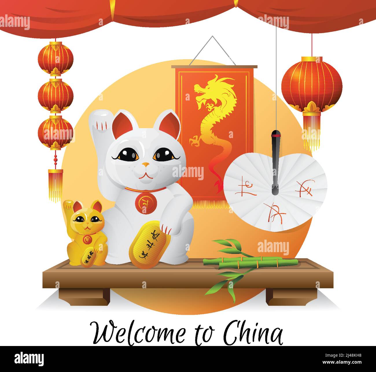 to china traditional souvenirs and symbols with lucky cat