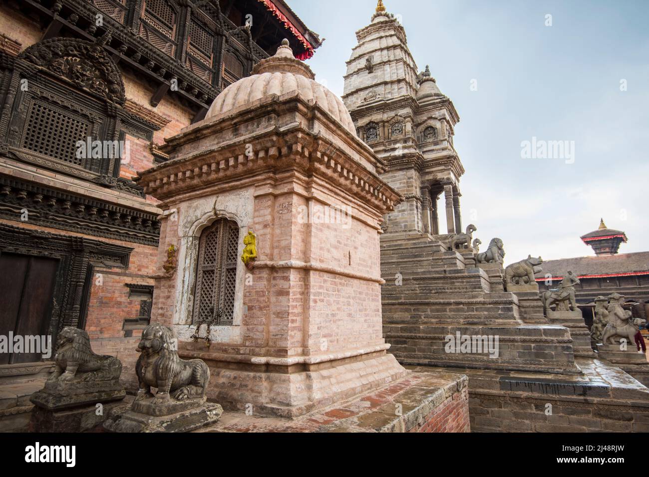 Kathmandu,Nepal- March 20,2022 : Patan Durbar Square is situated at the centre of Lalitpur city. Patan is one of the oldest know Buddhist City. Stock Photo